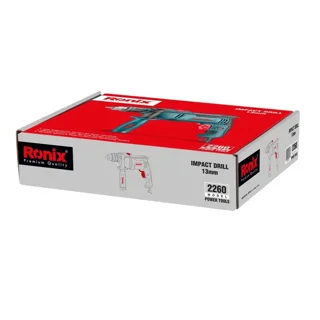 بسته بندی دریل 13 میلیمتری چکشی آچاری 750 وات 3000 دور 2260